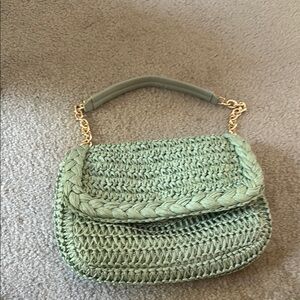 Green Woven Handbag